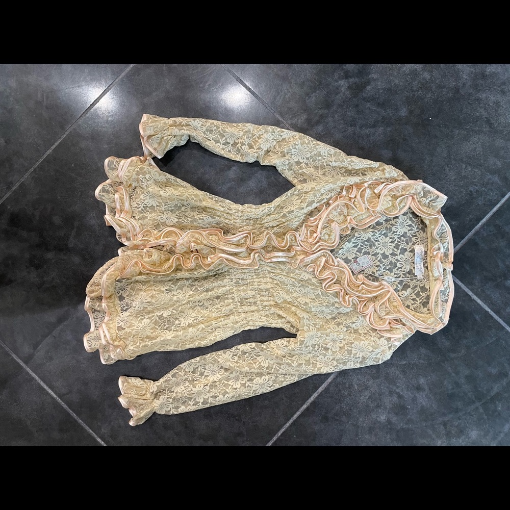 Womens sheer lace top